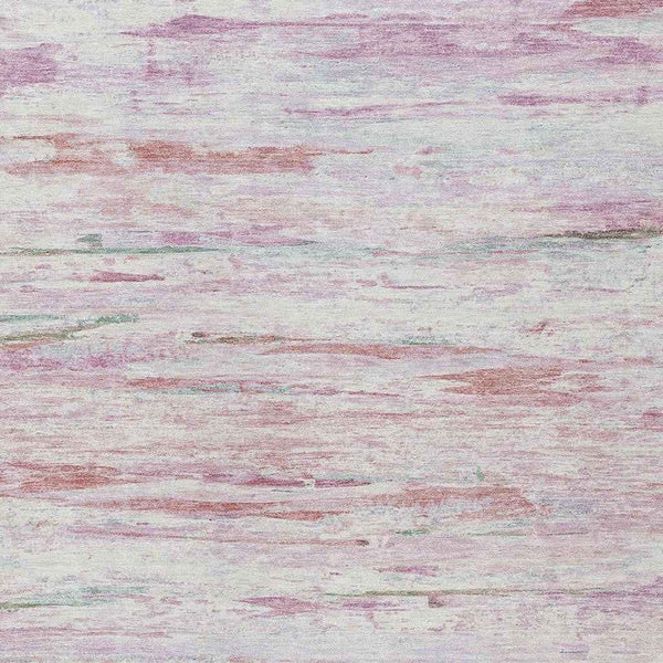 8' X 10' Blush And Ivory Abstract Washable Indoor Outdoor Area Rug