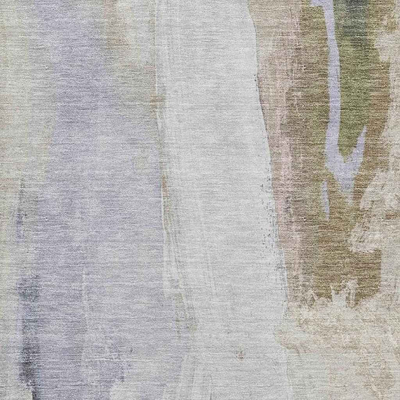 9' X 12' Ivory And Charcoal Abstract Washable Indoor Outdoor Area Rug