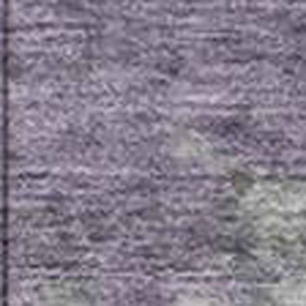 9' X 12' Purple And Gray Abstract Washable Indoor Outdoor Area Rug