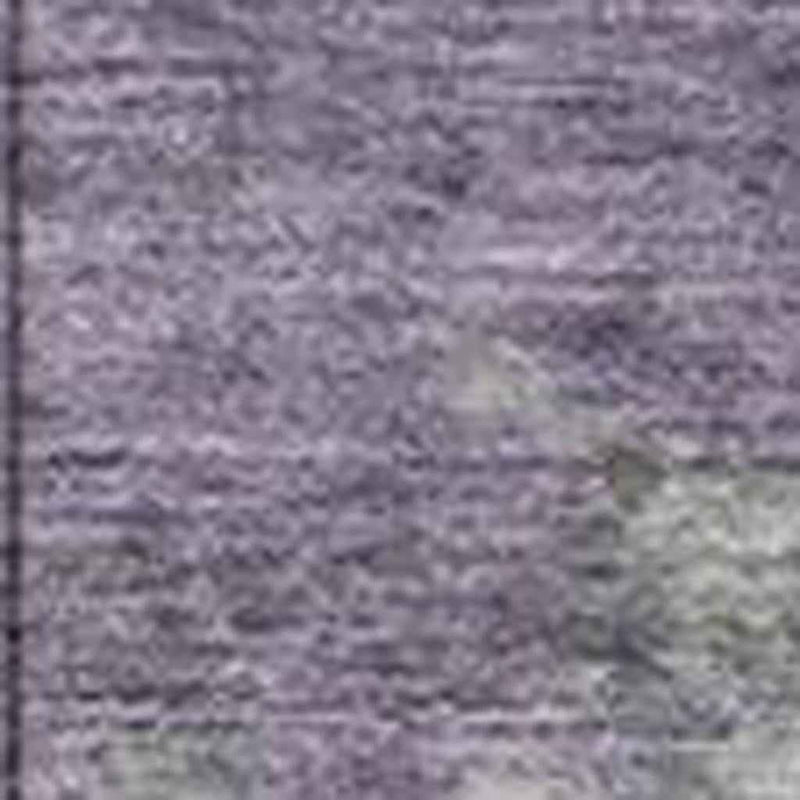 9' X 12' Purple And Gray Abstract Washable Indoor Outdoor Area Rug
