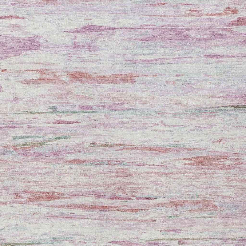 3' X 5' Blush And Ivory Abstract Washable Indoor Outdoor Area Rug