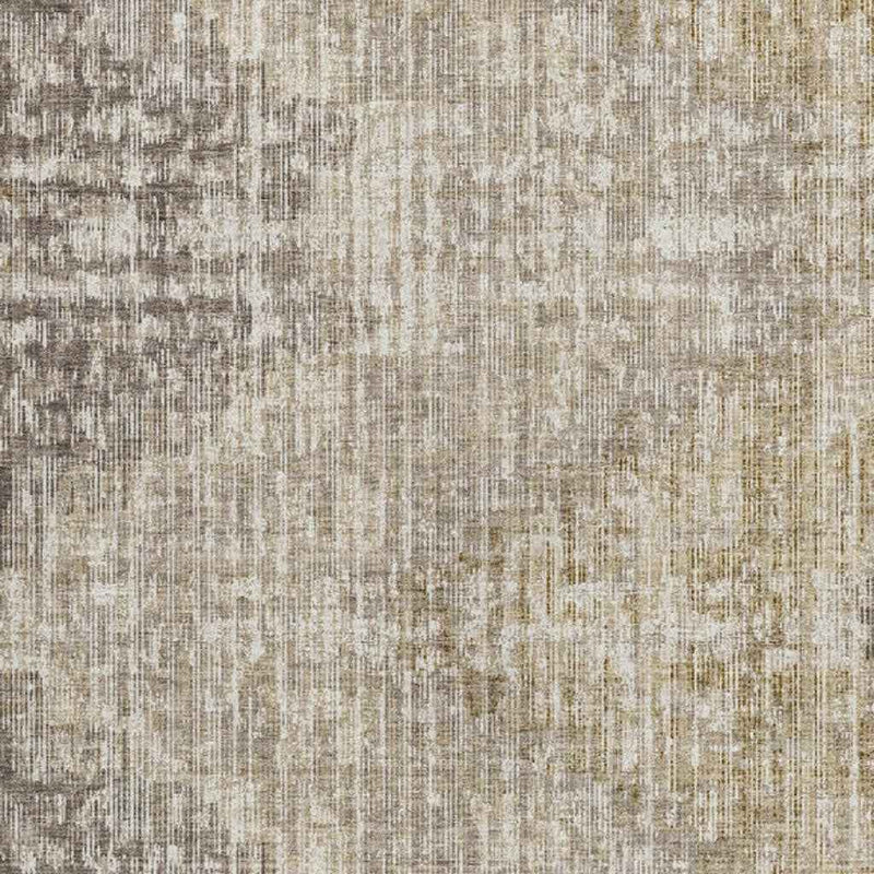 3' X 5' Khaki And Beige Geometric Washable Indoor Outdoor Area Rug