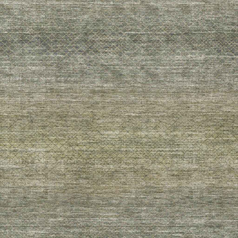 10' X 14' Fern Green And Gray Geometric Washable Indoor Outdoor Area Rug