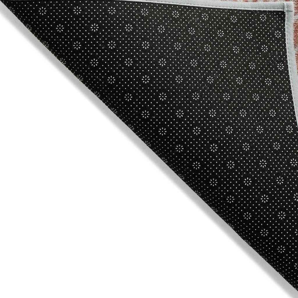 10' X 14' Salmon And Beige Geometric Washable Indoor Outdoor Area Rug