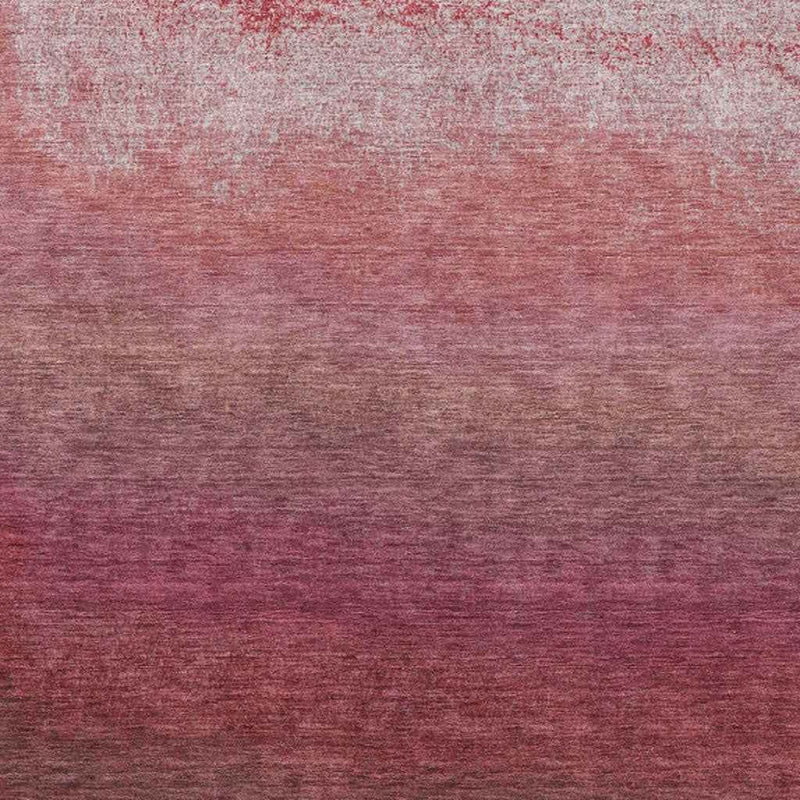 9' X 12' Red And Blush Ombre Washable Indoor Outdoor Area Rug