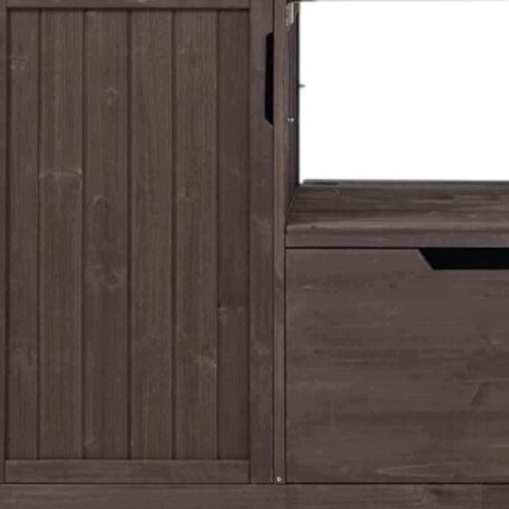 67" Brown Wood Rolling Kitchen Island With Storage