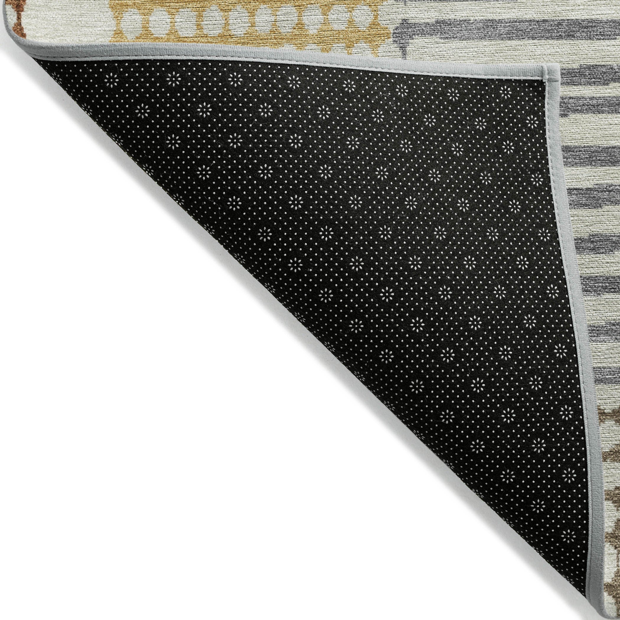 10' X 14' Beige Gold And Blue Geometric Washable Indoor Outdoor Area Rug - Sports & Outdoor