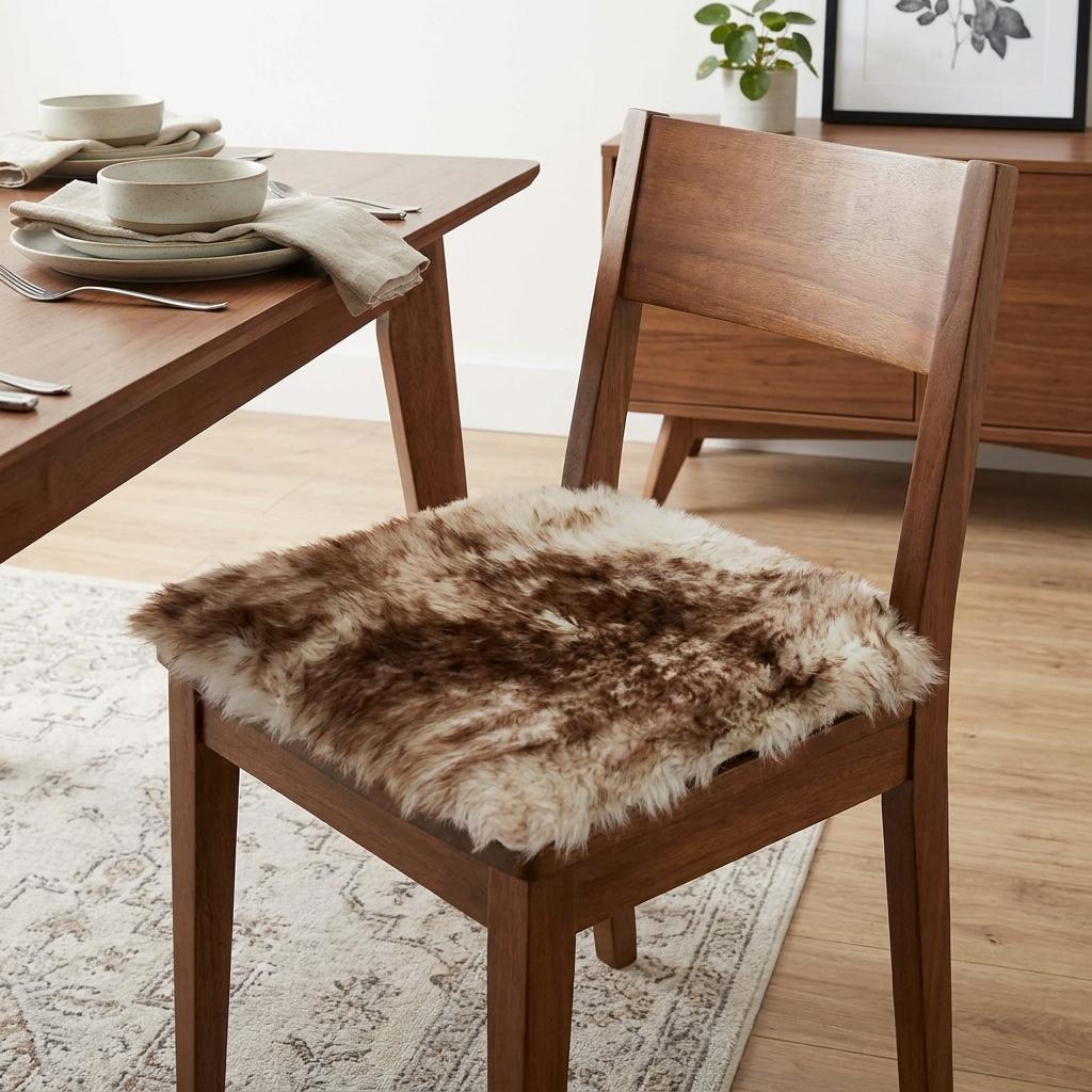 17" X 17" Brown And White Ombre Chair Pad - Kitchen & Dining