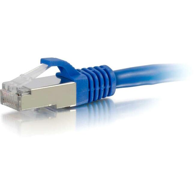 C2G-30ft Cat6 Snagless Shielded (STP) Network Patch Cable - Blue