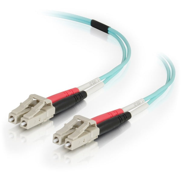 C2G 5m LC-LC 50/125 Duplex Multimode OM4 Fiber Cable - Aqua - 16ft - GreatEagleInc