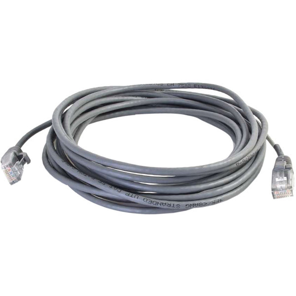 C2G 10ft Cat5e Snagless Unshielded (UTP) Slim Network Patch Cable - Gray Default Title