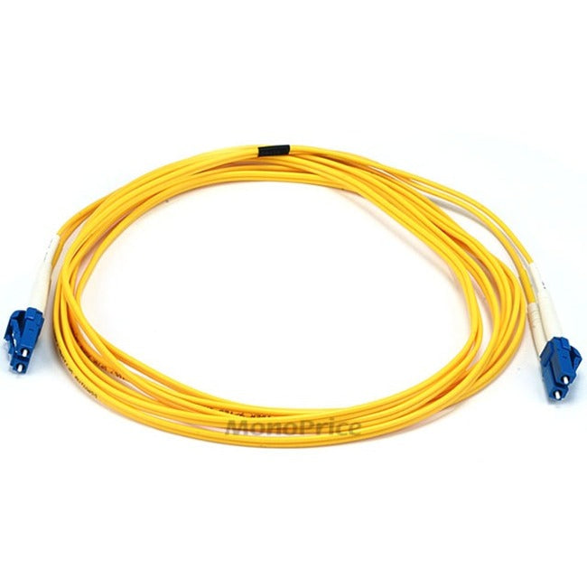 Monoprice Fiber Optic Cable, LC/LC, Single Mode, Duplex - 3 meter (9/125 Type) - Yellow - Computers & Electronics