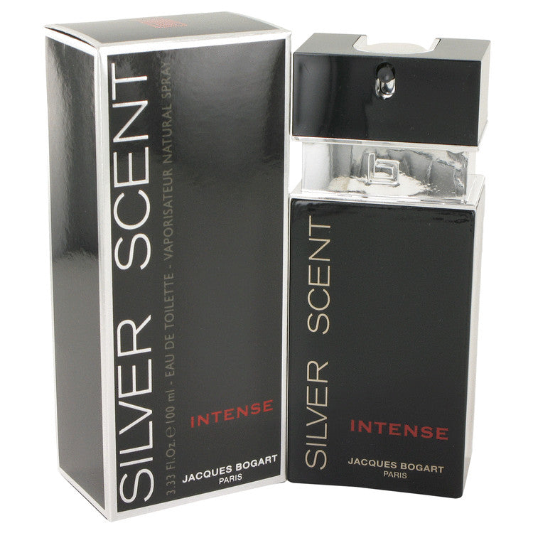 Silver Scent Intense by Jacques Bogart Eau De Toilette Spray 3.33 oz for Men - GreatEagleInc