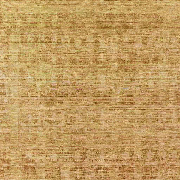 10' X 14' Salmon And Gold Abstract Washable Indoor Outdoor Area Rug