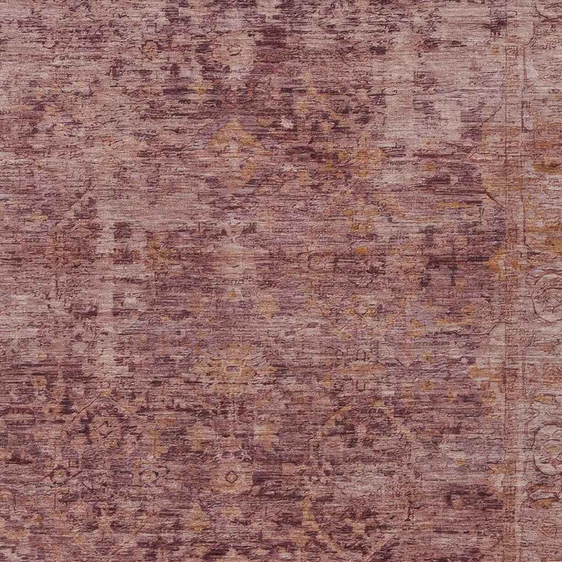 3' X 5' Merlot And Blush Abstract Washable Indoor Outdoor Area Rug