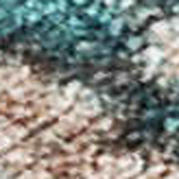 3' X 5' Teal Blue And Beige Abstract Washable Indoor Outdoor Area Rug