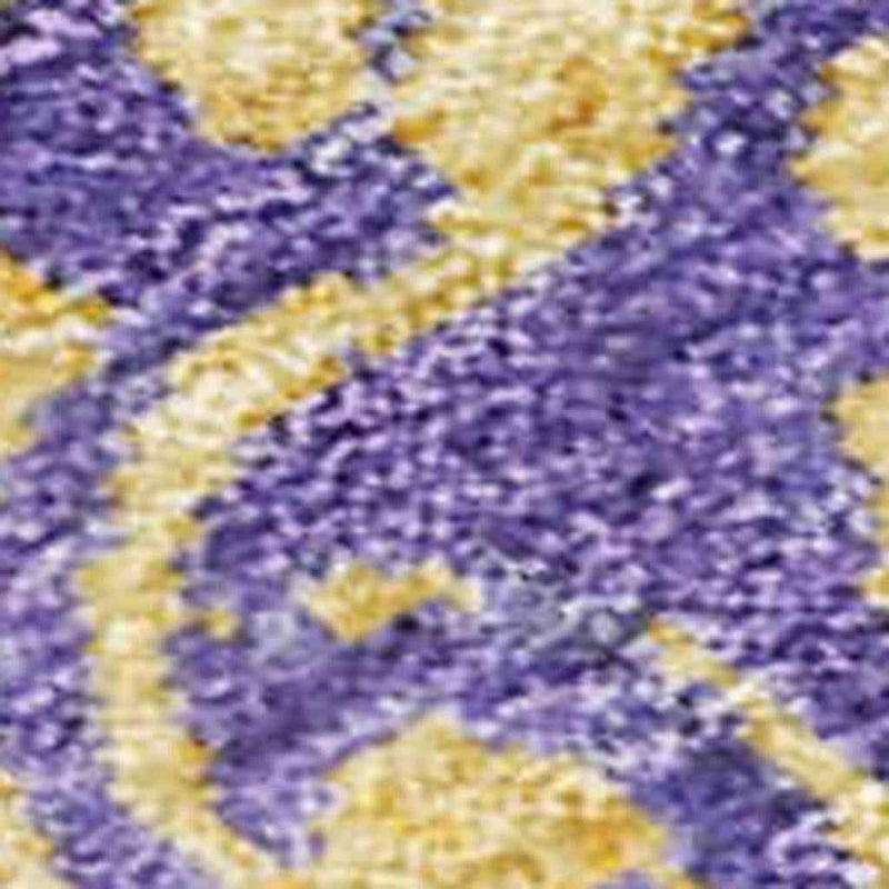 10' X 14' Purple And Gold Floral Washable Indoor Outdoor Area Rug
