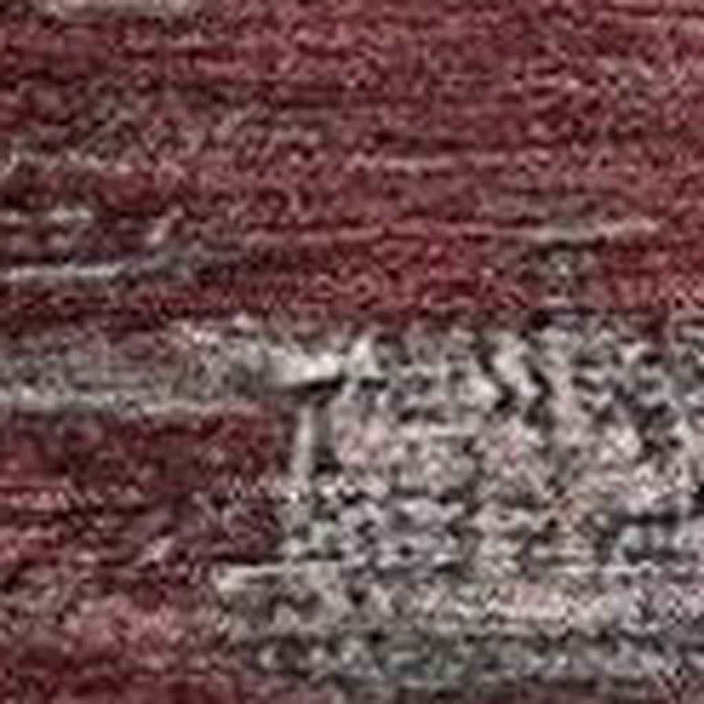 9' X 12' Merlot Charcoal And Ivory Abstract Washable Indoor Outdoor Area Rug