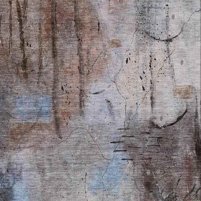 3' X 5' Taupe And Brown Abstract Washable Indoor Outdoor Area Rug