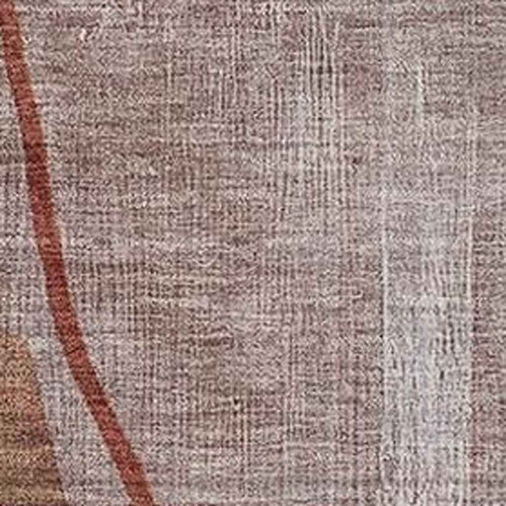 3' X 5' Terra Cotta And Ivory Abstract Washable Indoor Outdoor Area Rug