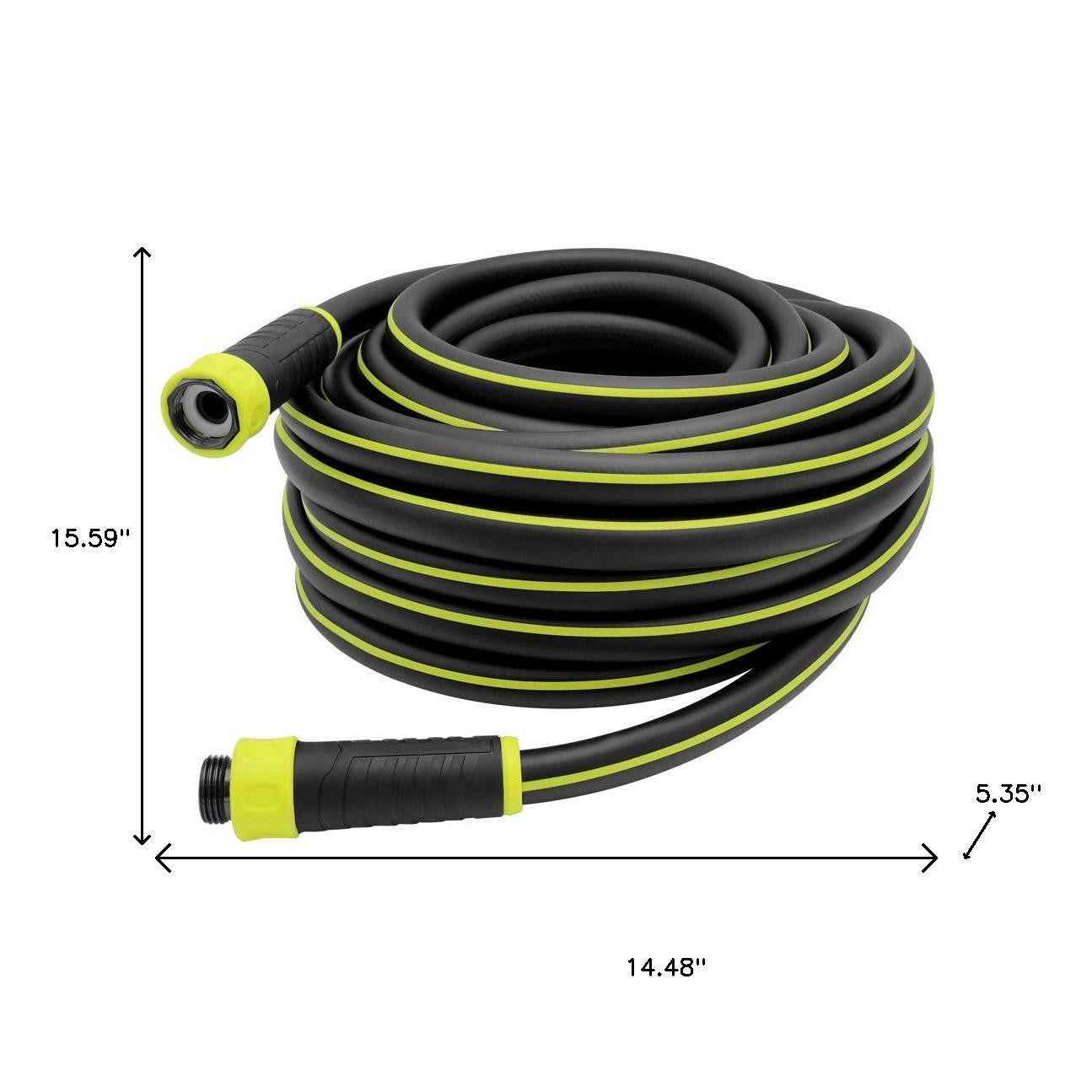 16" Black And Light Green Metal Garden Hose