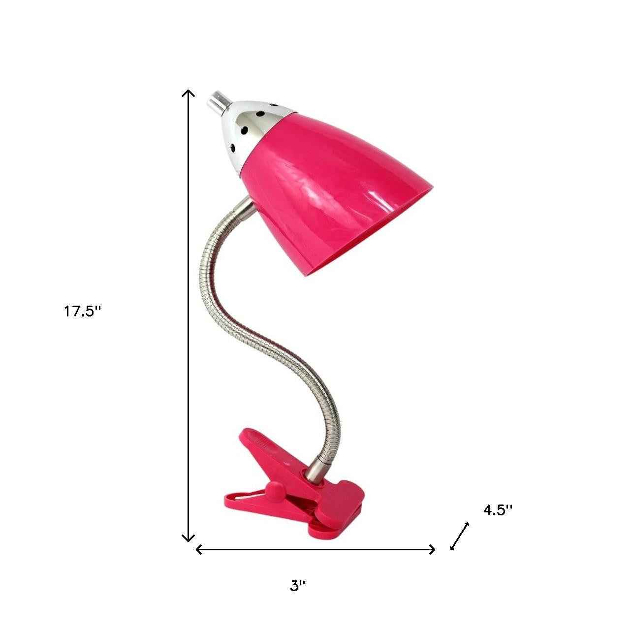 18" Pink Swing Arm Table Lamp