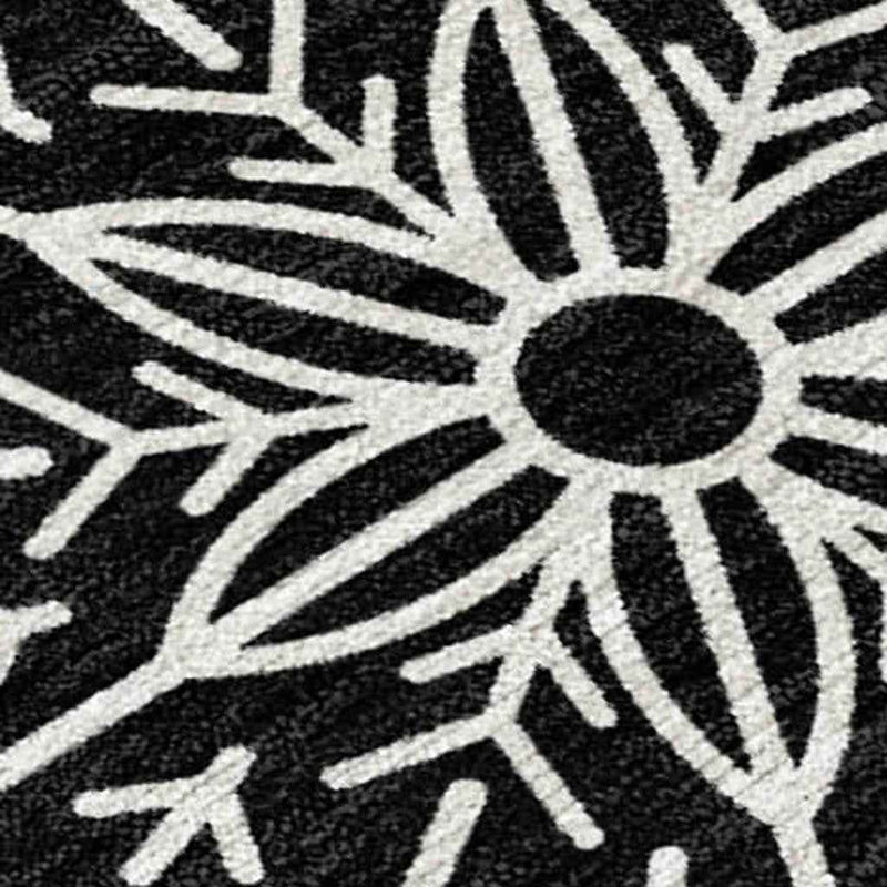 8' X 10' Black Gold And Gray Medallion Washable Indoor Outdoor Area Rug