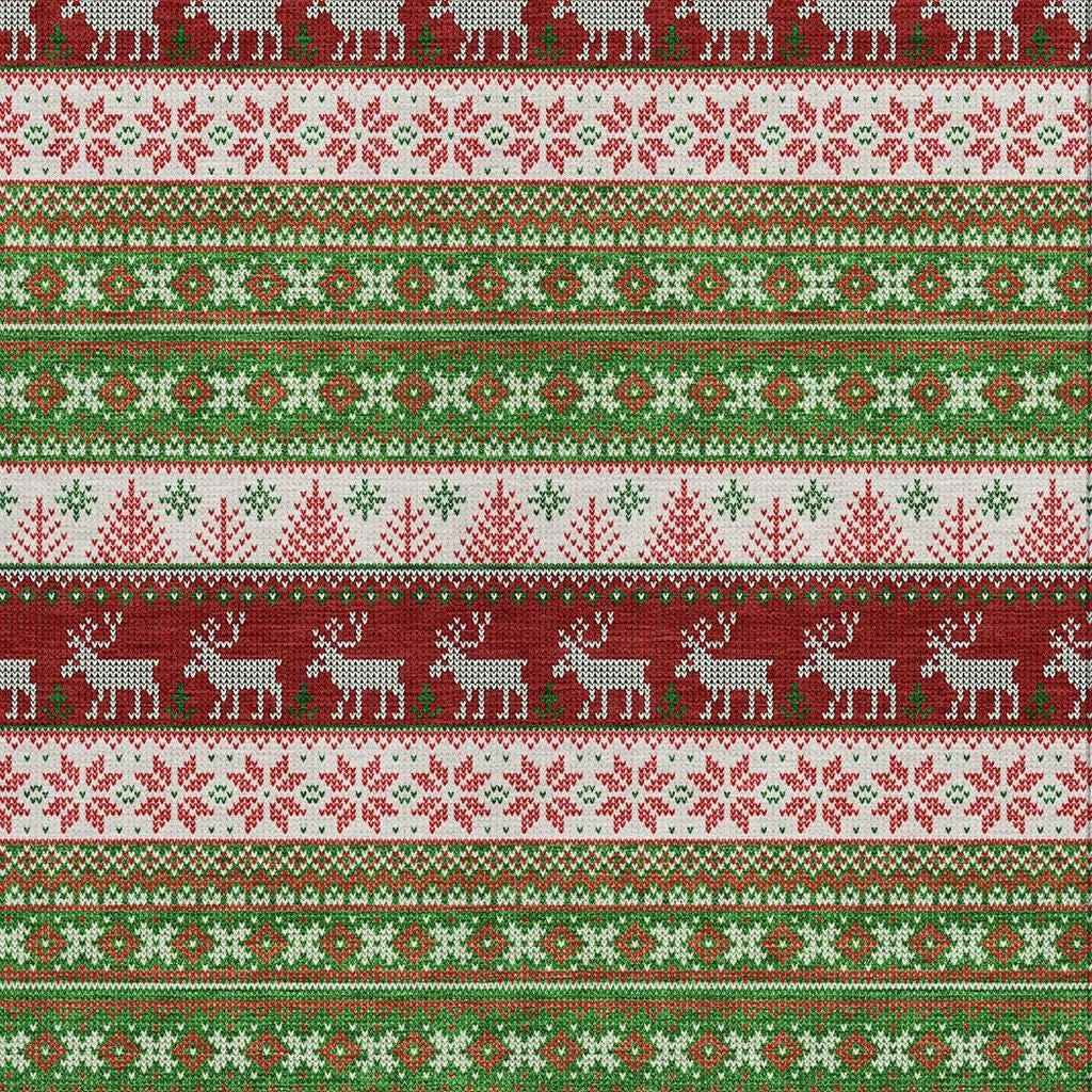 3' X 5' Green Ivory And Red Animal Print Washable Indoor Outdoor Area Rug