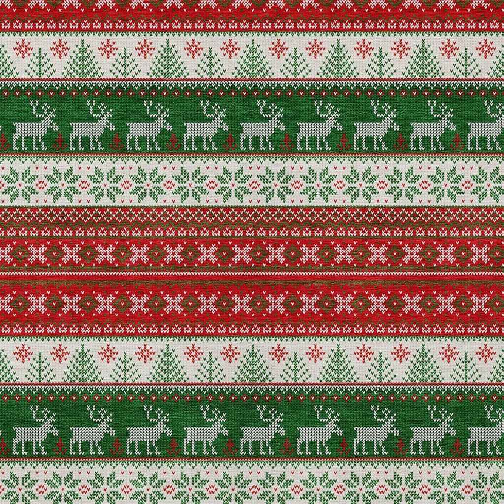 10' X 14' Red Green And Ivory Animal Print Washable Indoor Outdoor Area Rug