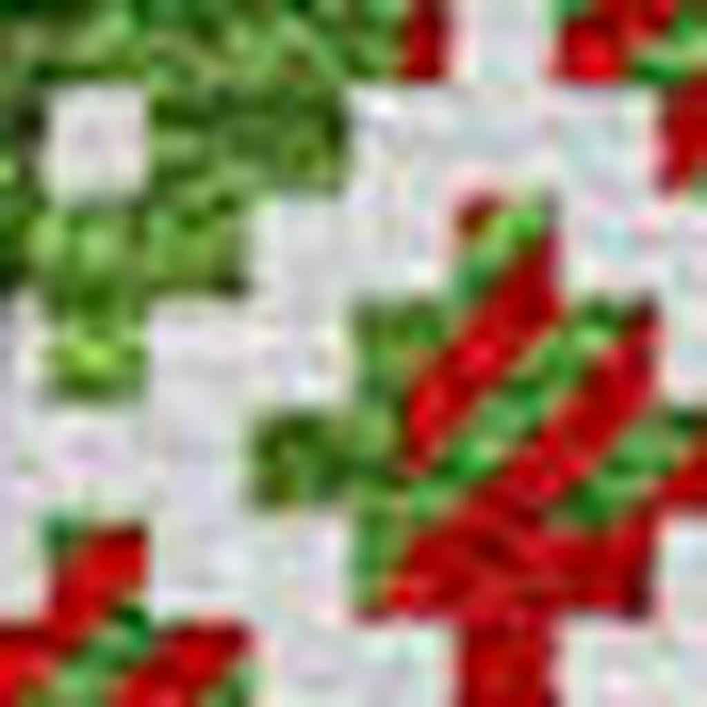 8' Fern Green Red And Ivory Round Deer Washable Indoor Outdoor Area Rug