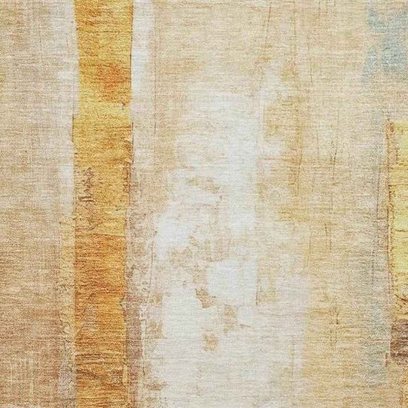 10' X 14' Copper And Ivory Abstract Washable Indoor Outdoor Area Rug