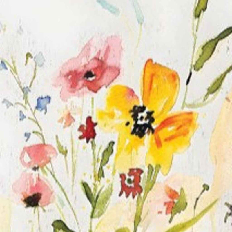 30" Green Pink White And Yellow Solid Wood Floral Bouquet Garden Stake