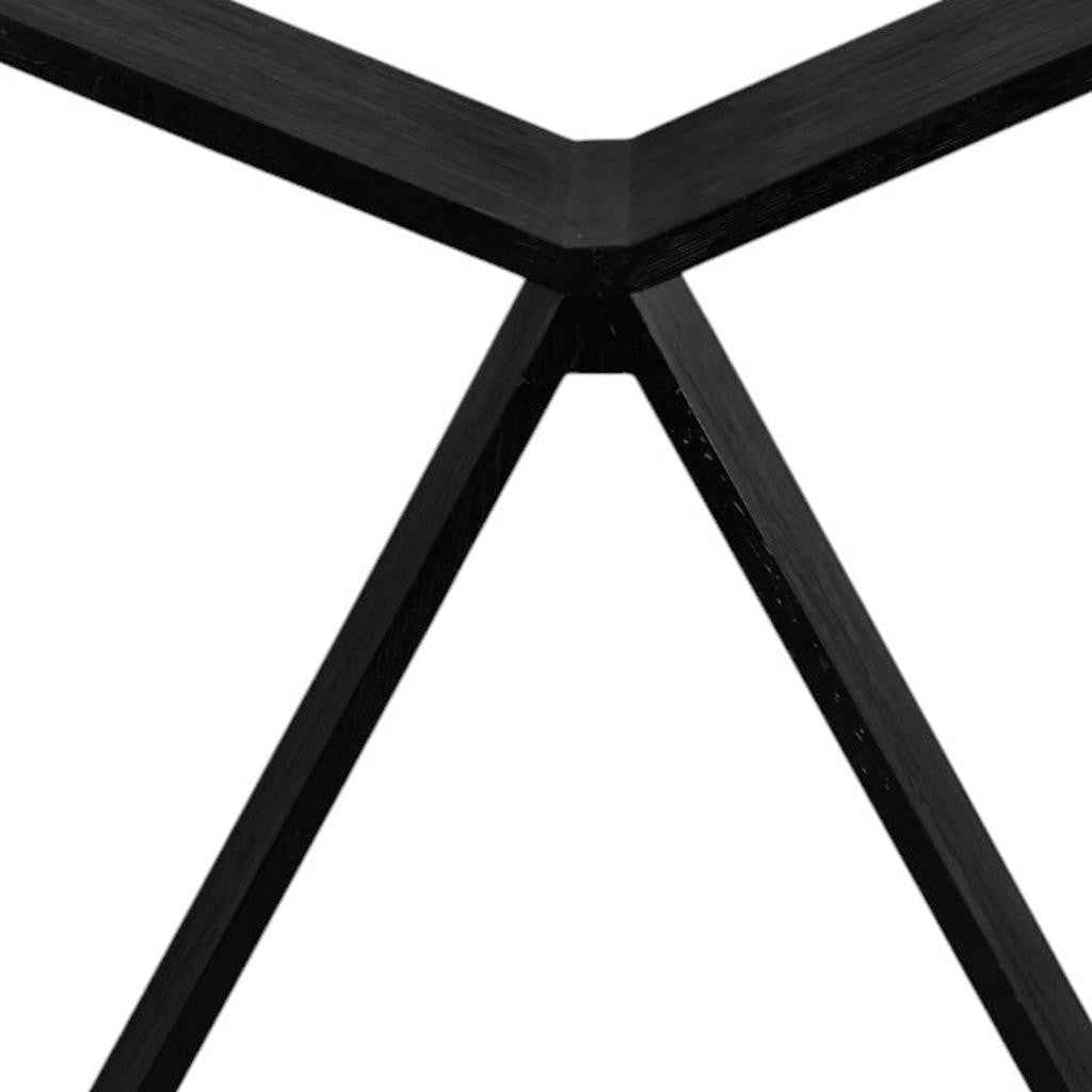 41" Black Wood One Tier Bookcase