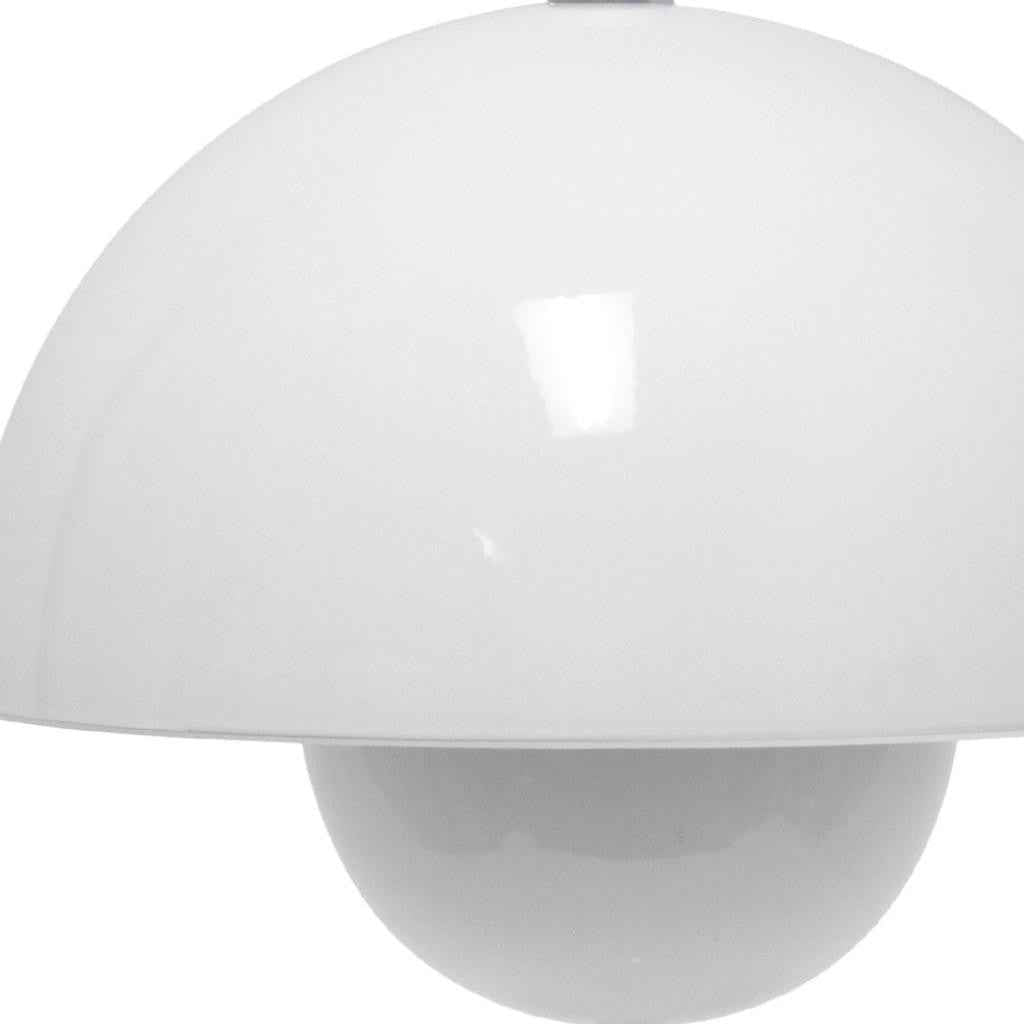 12" White Metal Table Lamp