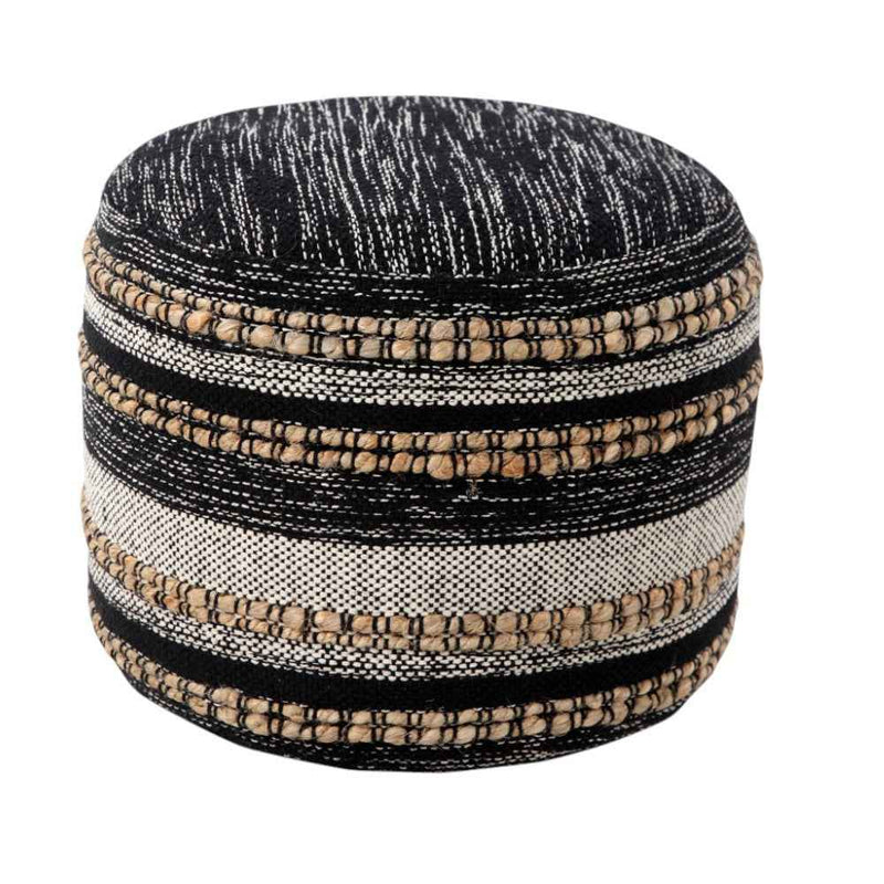 18" x 18" x 14" " Black Pouff