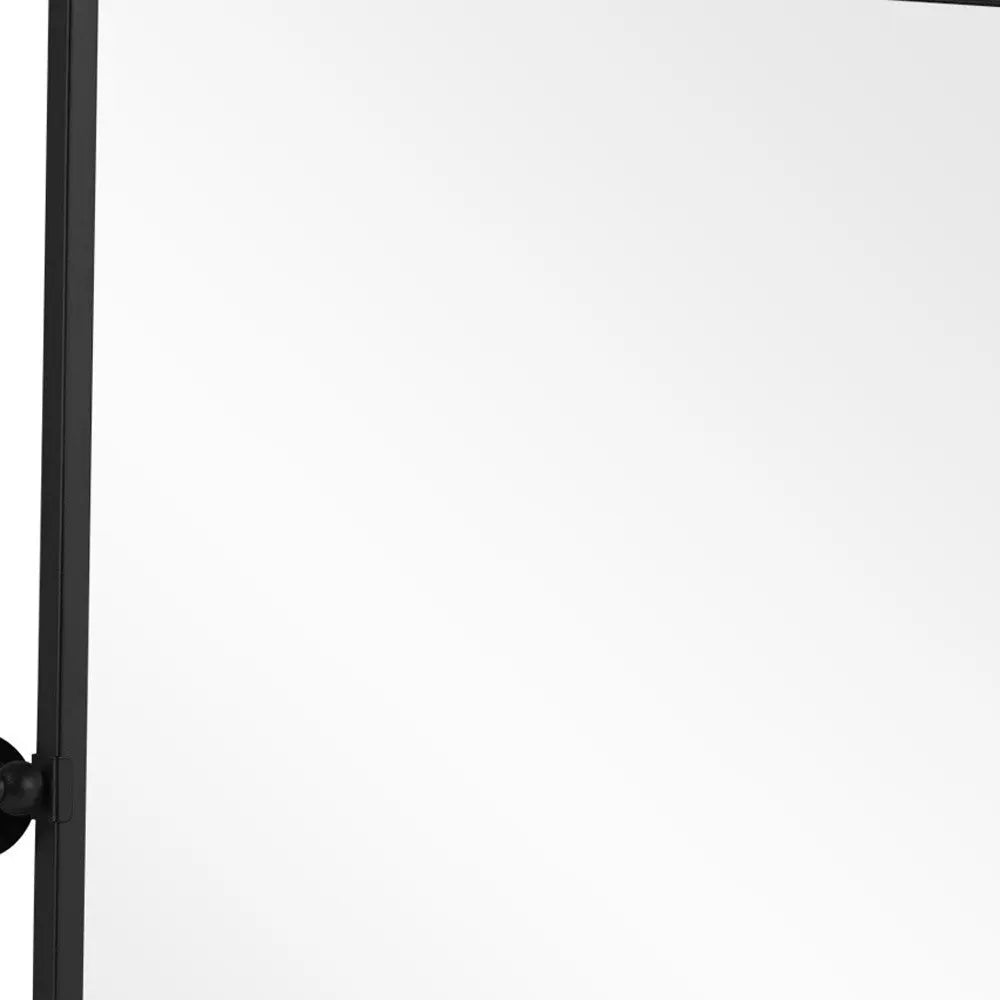 31" Black Metal Tilting Framed Accent Mirror Homeroots Bed & Bath