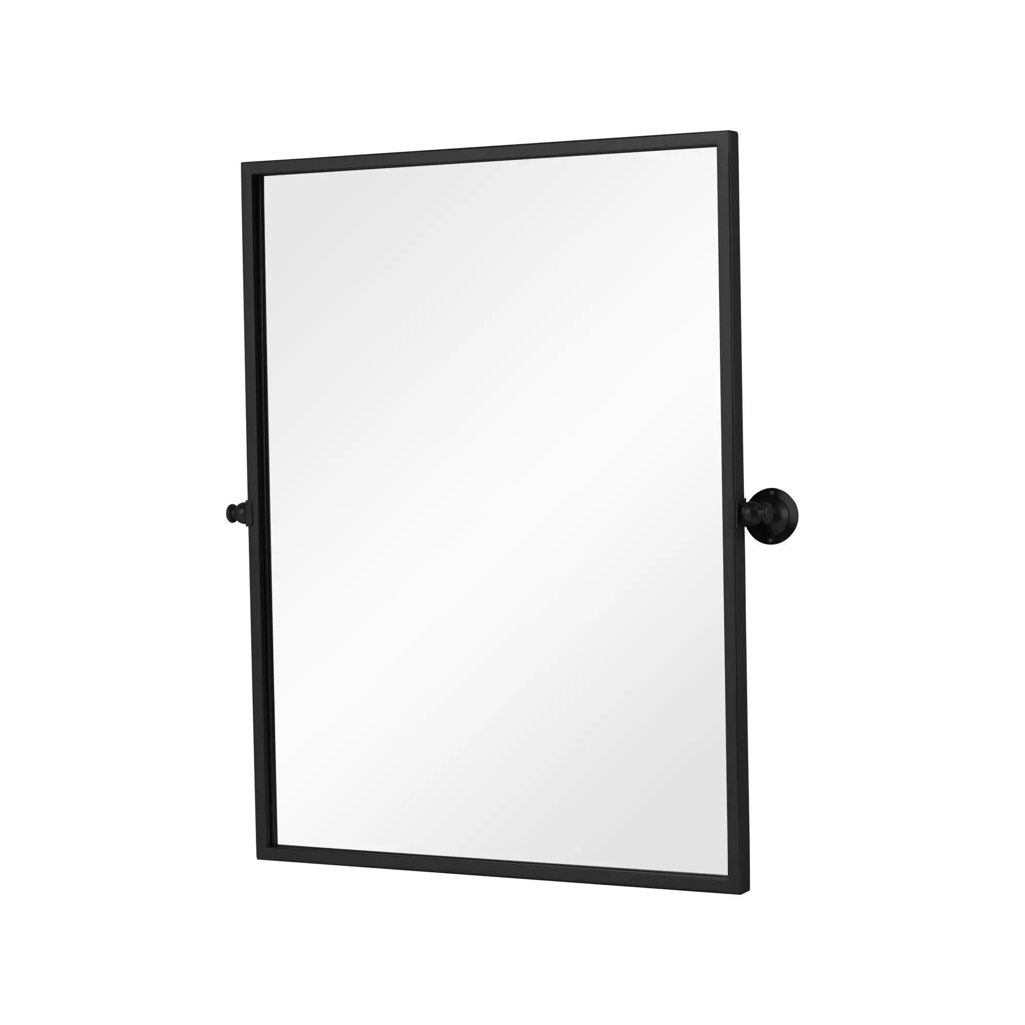 31" Black Metal Tilting Framed Accent Mirror Homeroots Bed & Bath