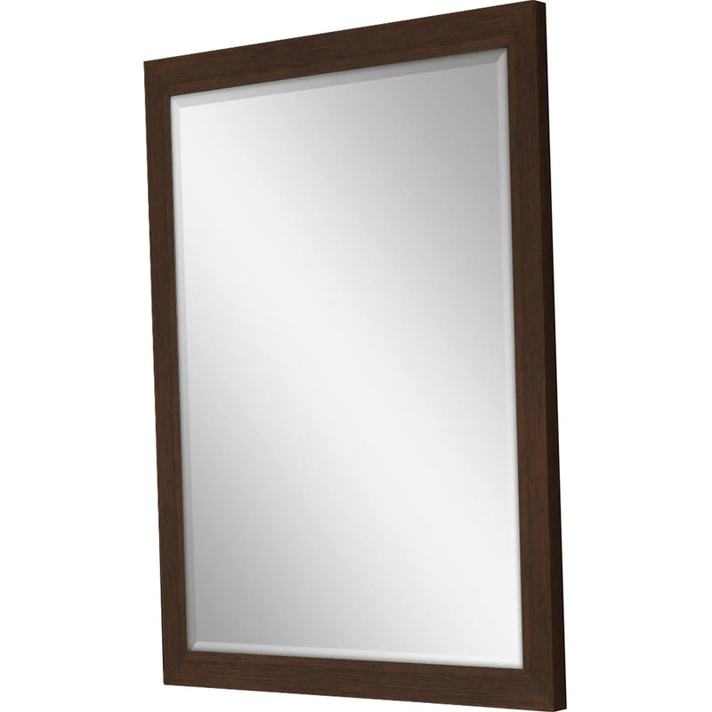 31" Dark Brown Framed Accent Mirror Homeroots Bed & Bath