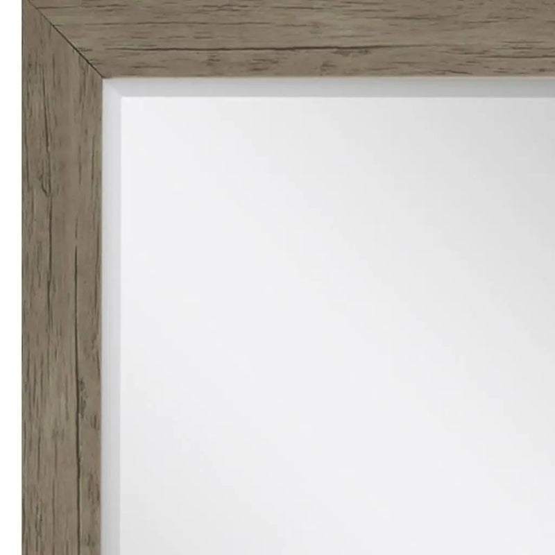 31" Light Brown Framed Accent Mirror Homeroots Bed & Bath