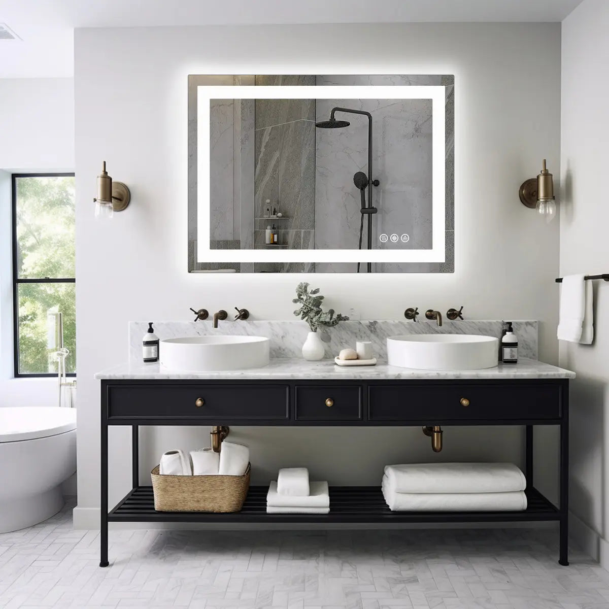 31" Lighted Frameless Anti Fog Bathroom Vanity Mirror Homeroots Bed & Bath