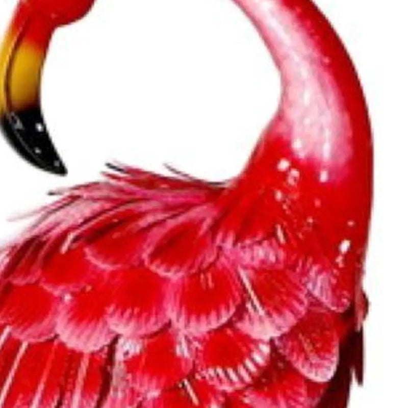 31" Pink Metal Flamingo Garden Accents Accessories Homeroots Outdoor
