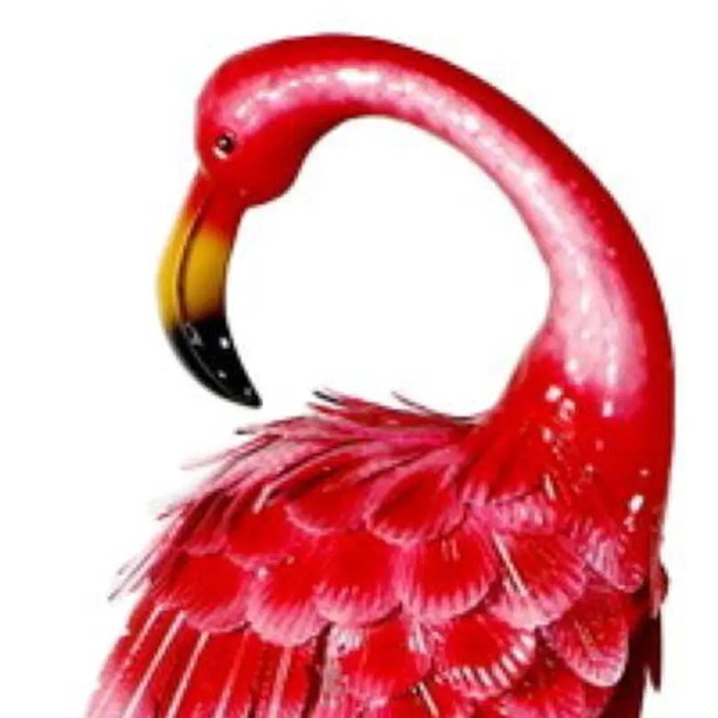 31" Pink Metal Flamingo Garden Accents Accessories Homeroots Outdoor