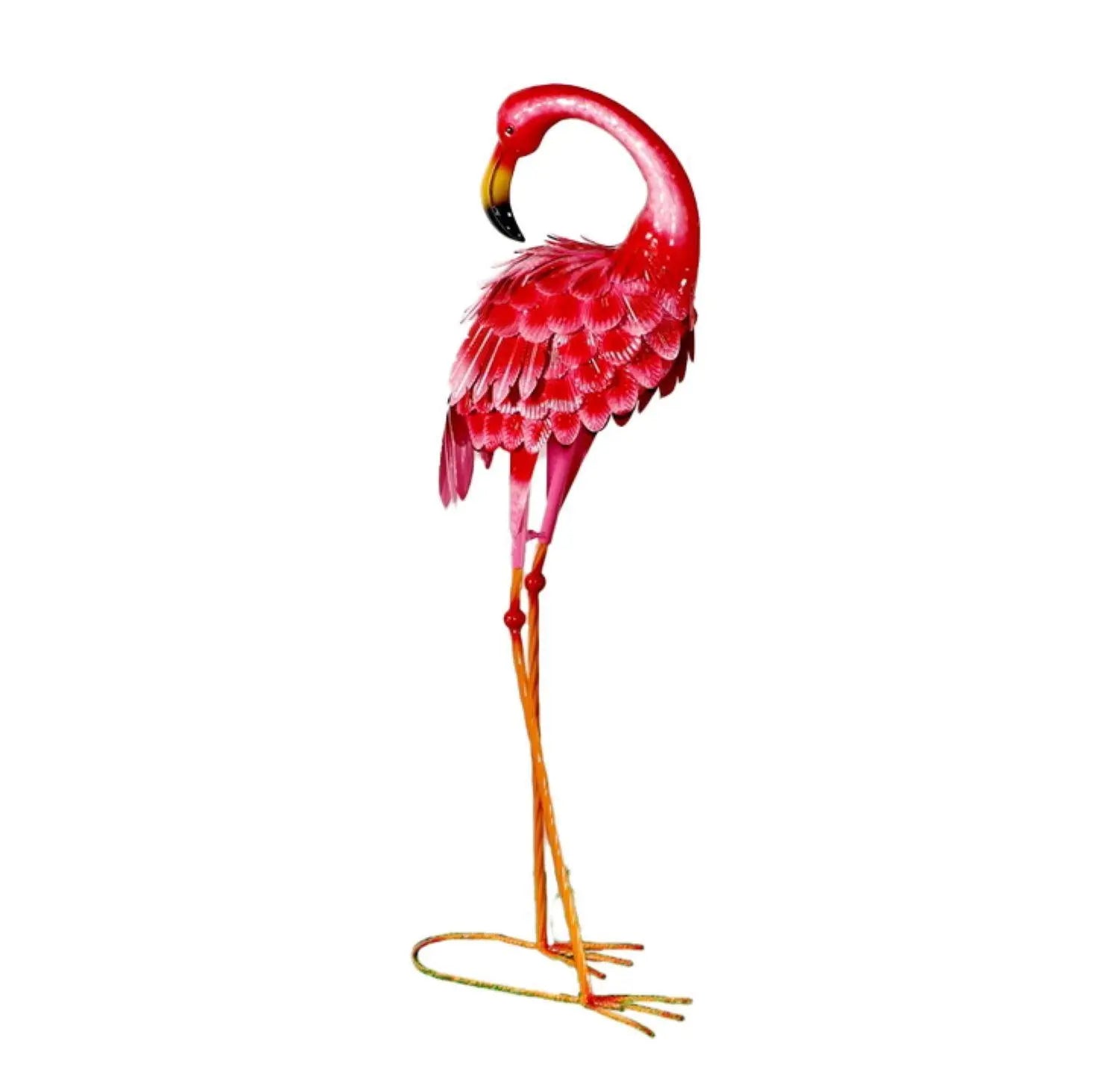 31" Pink Metal Flamingo Garden Accents Accessories Homeroots Outdoor