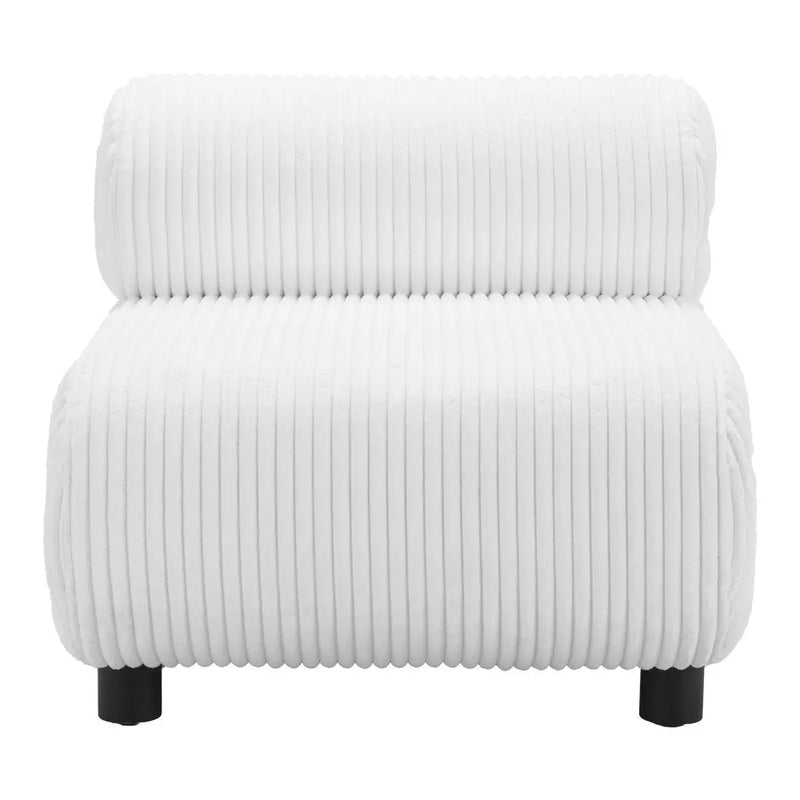 31" White And Black Corduroy And Upholstered Side Chair Homeroots Living Room