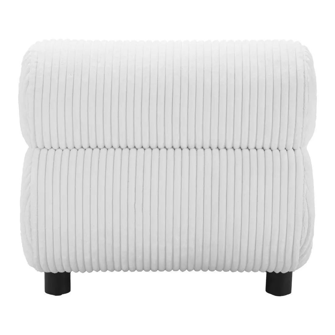 31" White And Black Corduroy And Upholstered Side Chair Homeroots Living Room