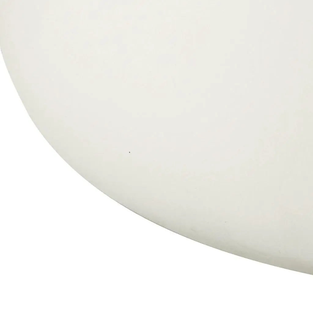 31" White Cement Round Drum Coffee Table Homeroots Living Room