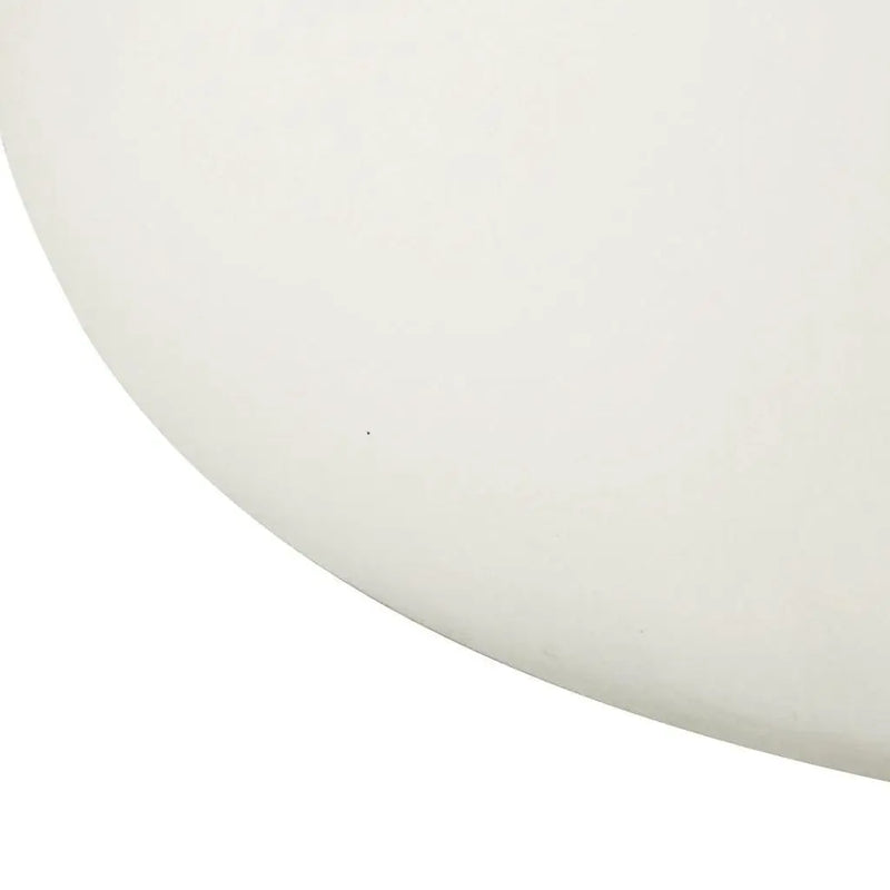 31" White Cement Round Drum Coffee Table Homeroots Living Room