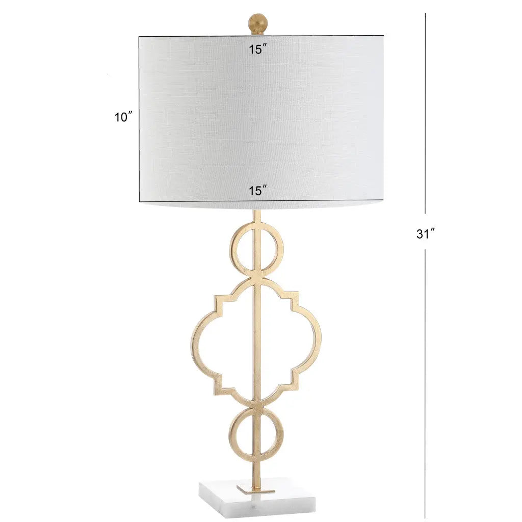 31" White Novelty Table Lamp With Drum Shade Homeroots Lighting