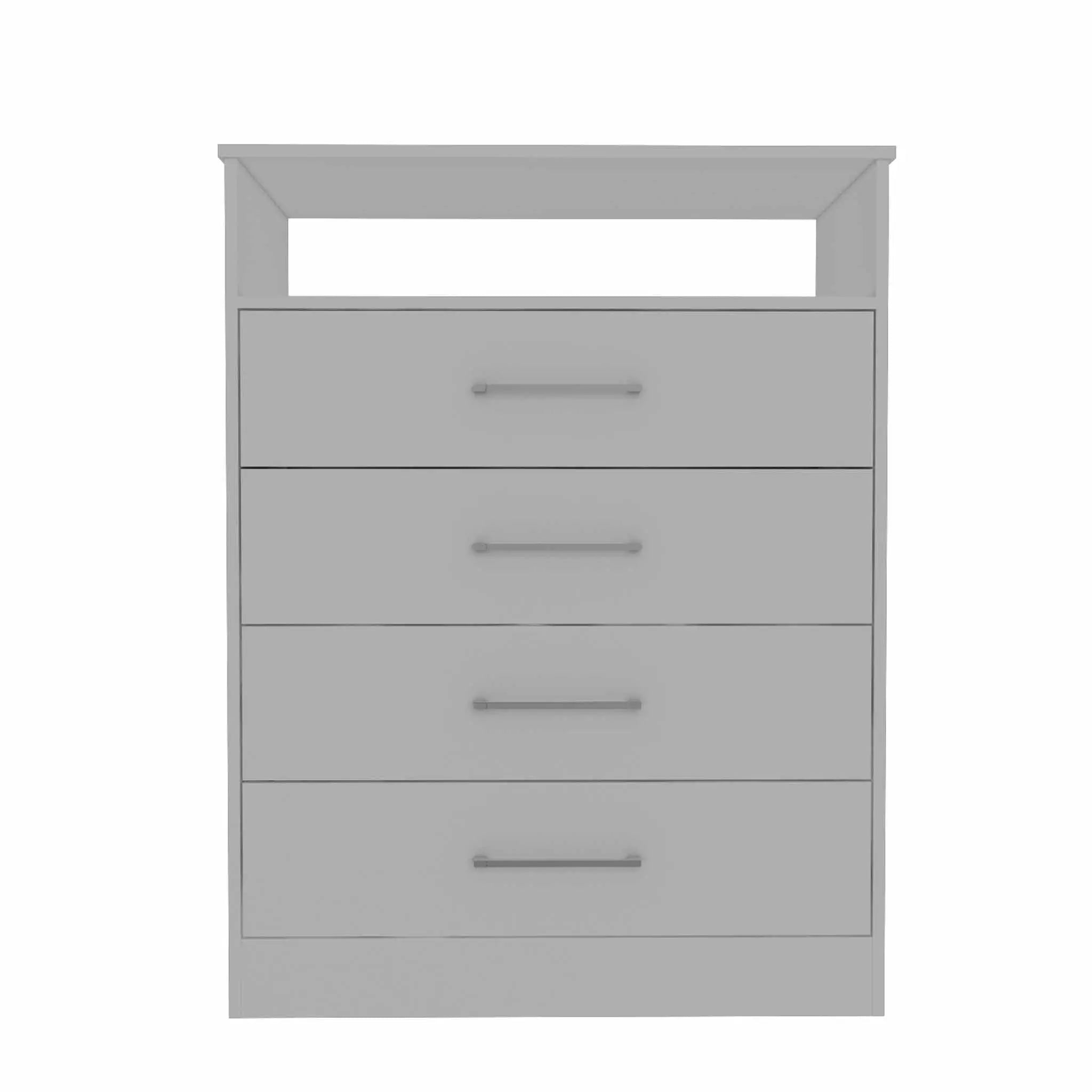 31" White Wood Four Drawer Dresser Homeroots Bed & Bath