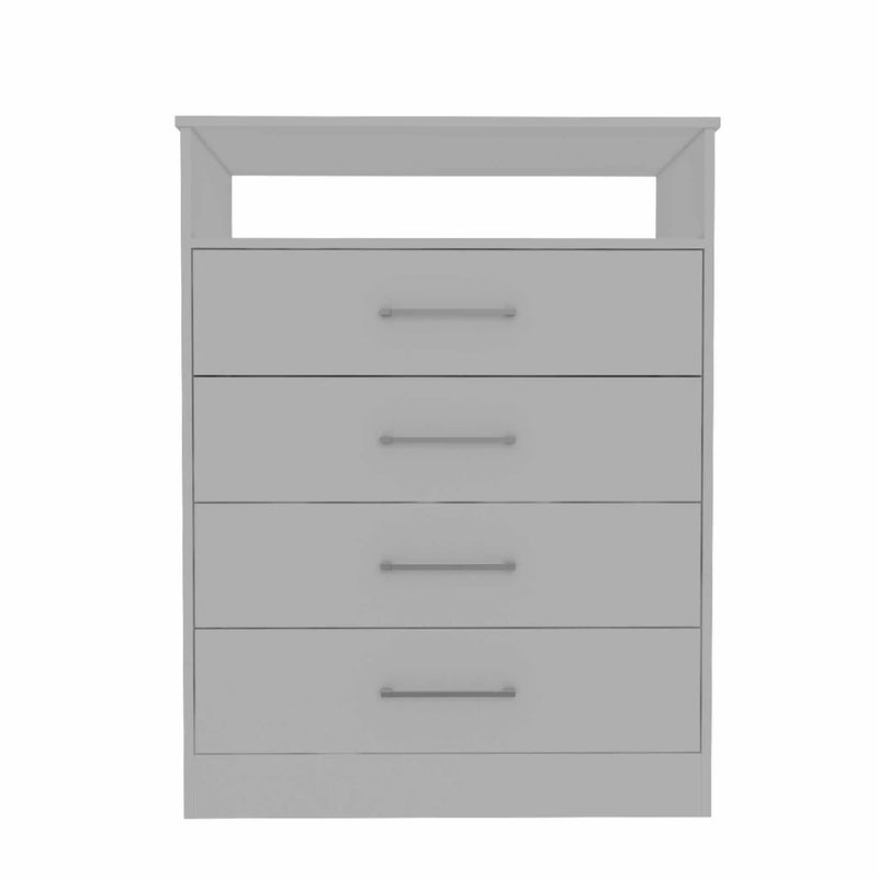 31" White Wood Four Drawer Dresser Homeroots Bed & Bath